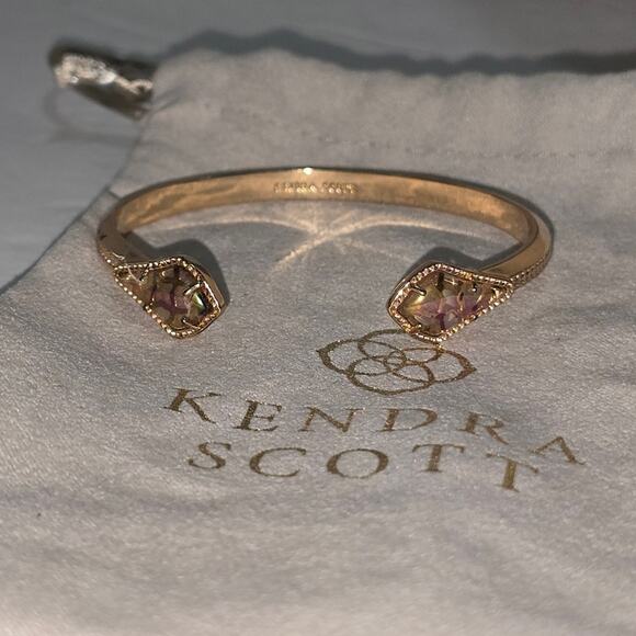 Kendra Scott Arden Lianna Gold Station Cuff Bracelet - Picture 1 of 6